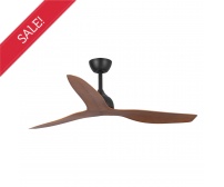 Fanco Eco Style 3 Blade 52" DC Ceiling Fan with Remote Control in Black & Koa